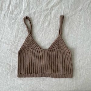 brown knit tank/brami